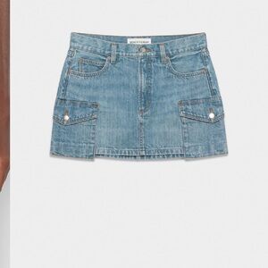 Aritzia Denim Forum The '90s Cargo Mini Denim Skirt